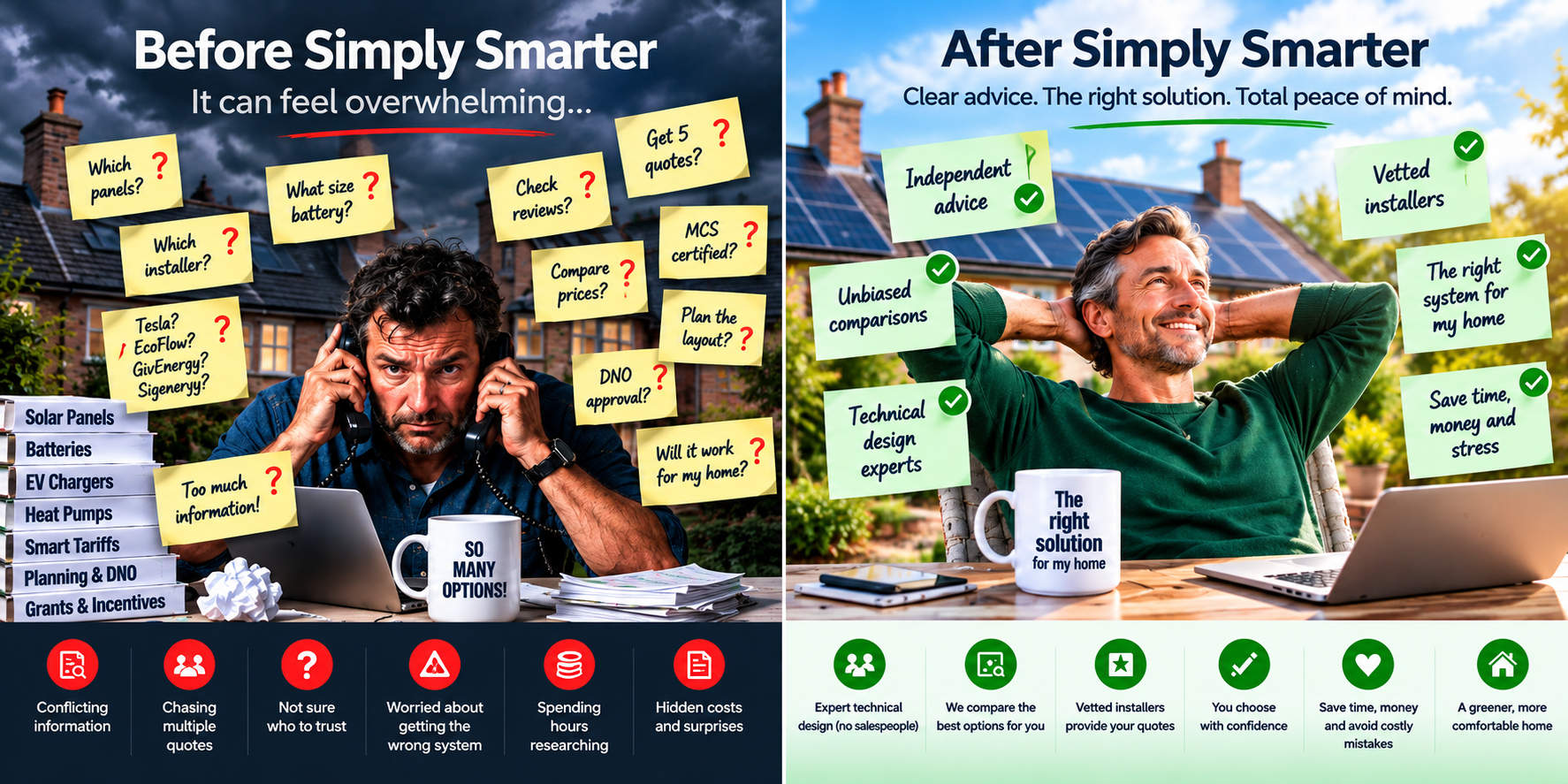 Before and After Simply Smarter solar design service